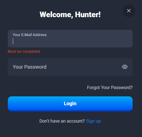 Lucky hunter Casino Login