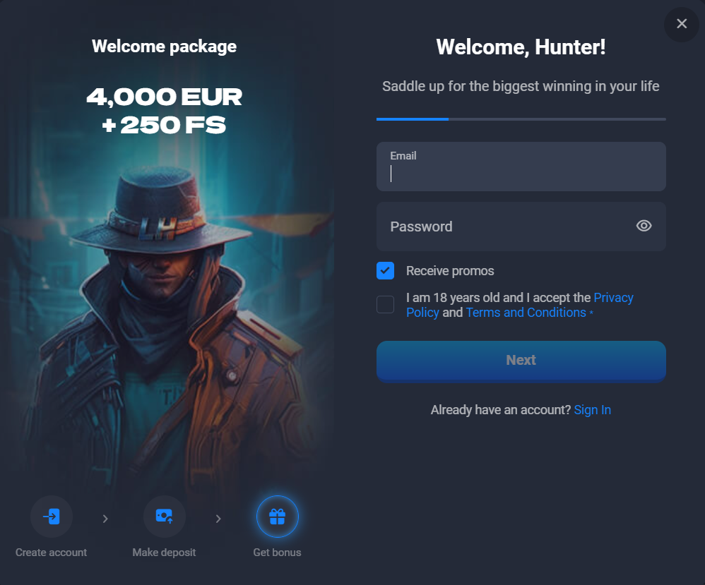 Luckyhunter Casino Login